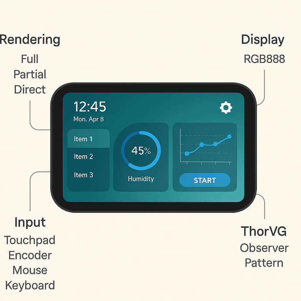 Interfacce grafiche embedded con LVGL 9.0: le novità per HMI