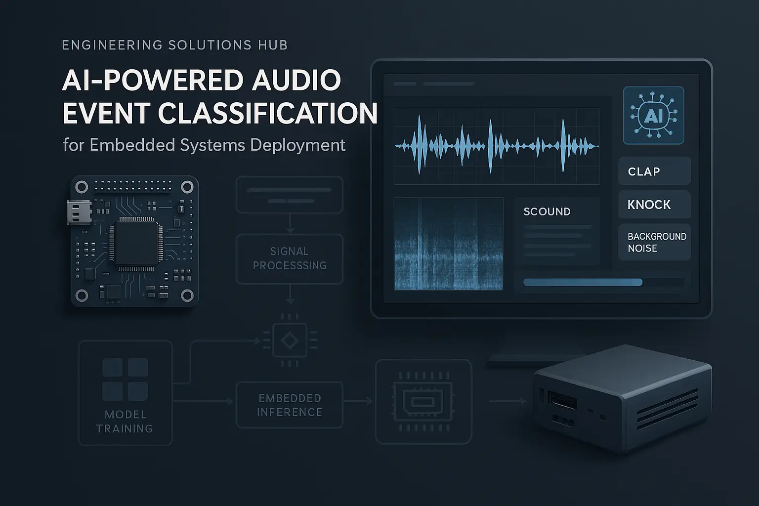 Classificatore audio ML su microcontrollore — inferenza C senza OS