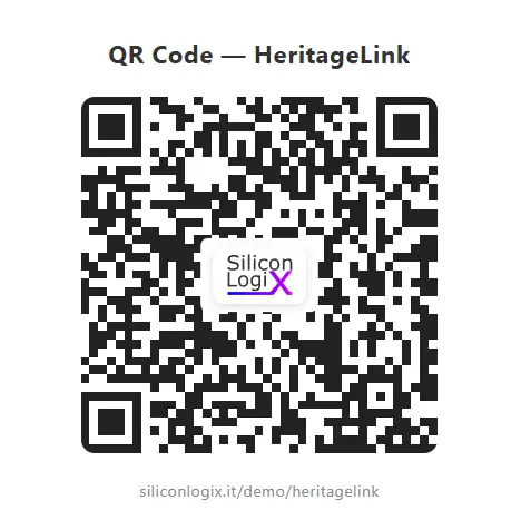 QR code di esempio per accedere alla demo HeritageLink