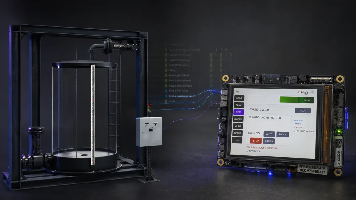 SLX FlowControl: HMI industriale e controllo edge su STM32